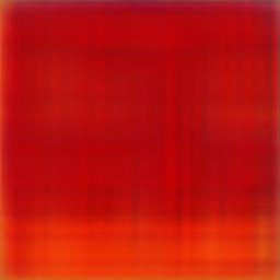 Red and orange abstract square
