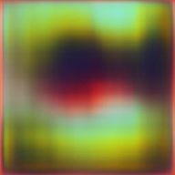 abstract in red and green