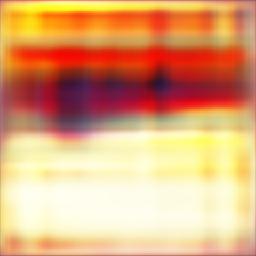 Abstract image in stripes of blurred yellow, red and blue