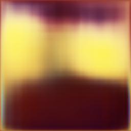 Abstract blurred image with a band of yellow and purple