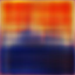 Abstract image in orange and blue