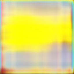 Abstract digital image in bright yellow and light blue